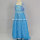 Elsa blue chiffon fabric snowflake mesh princess dress